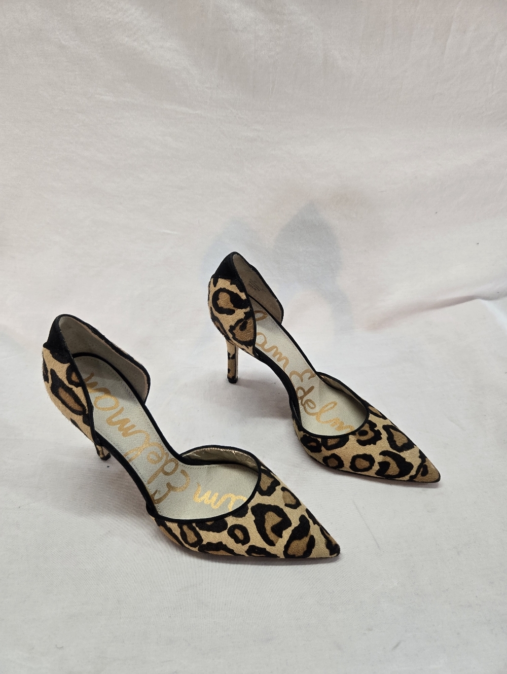Sam Edelman Women's Size 7 'Delilah' Calf Hair d'Orsay Pumps Leopard Print Heels - Picture 2 of 5